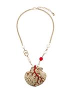 Chanel Vintage Shell Pendant Necklace - Metallic