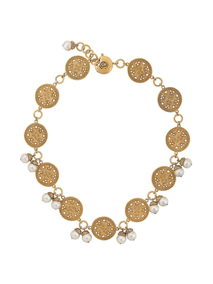 Sonia Rykiel Pre-owned Cut-out Medallions Necklace - Gold
