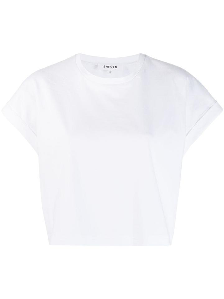 Enföld French Cropped Top - White