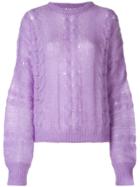 Miu Miu Lightweight Knitted Sweater - Pink & Purple