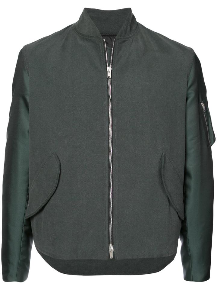 Yang Li Boxy Bomber Jacket - Green