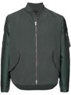 Yang Li Boxy Bomber Jacket - Green