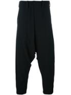 Issey Miyake Men Drop-crotch Trousers, Size: 1, Black, Nylon/wool