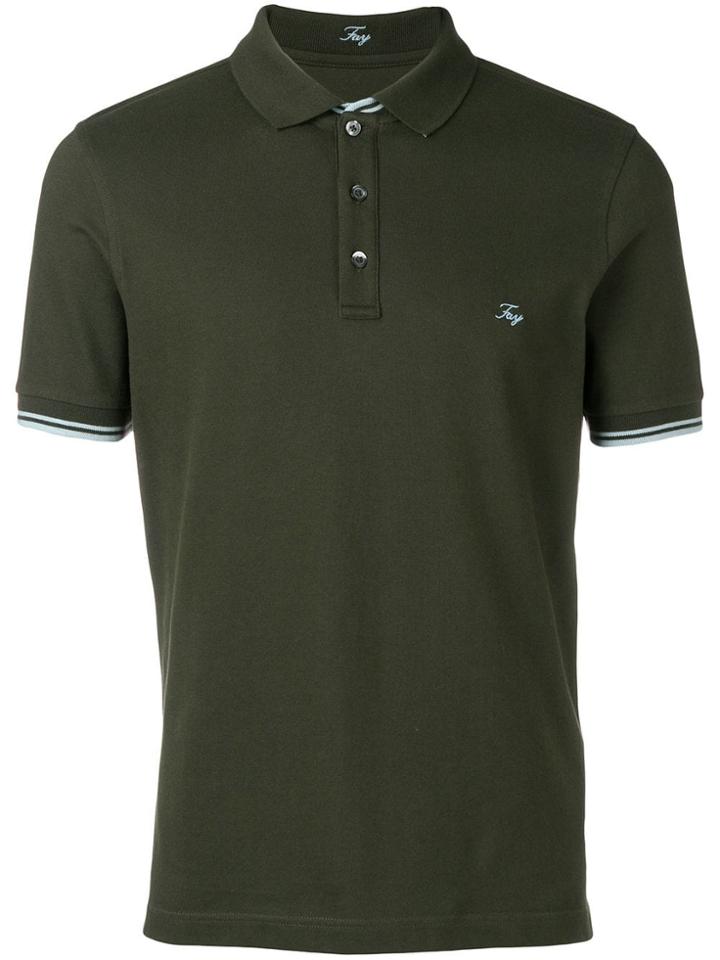 Fay Logo Embroidered Polo Shirt - Green