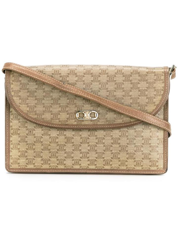 Céline Vintage Monogram Shoulder Bag, Women's, Brown