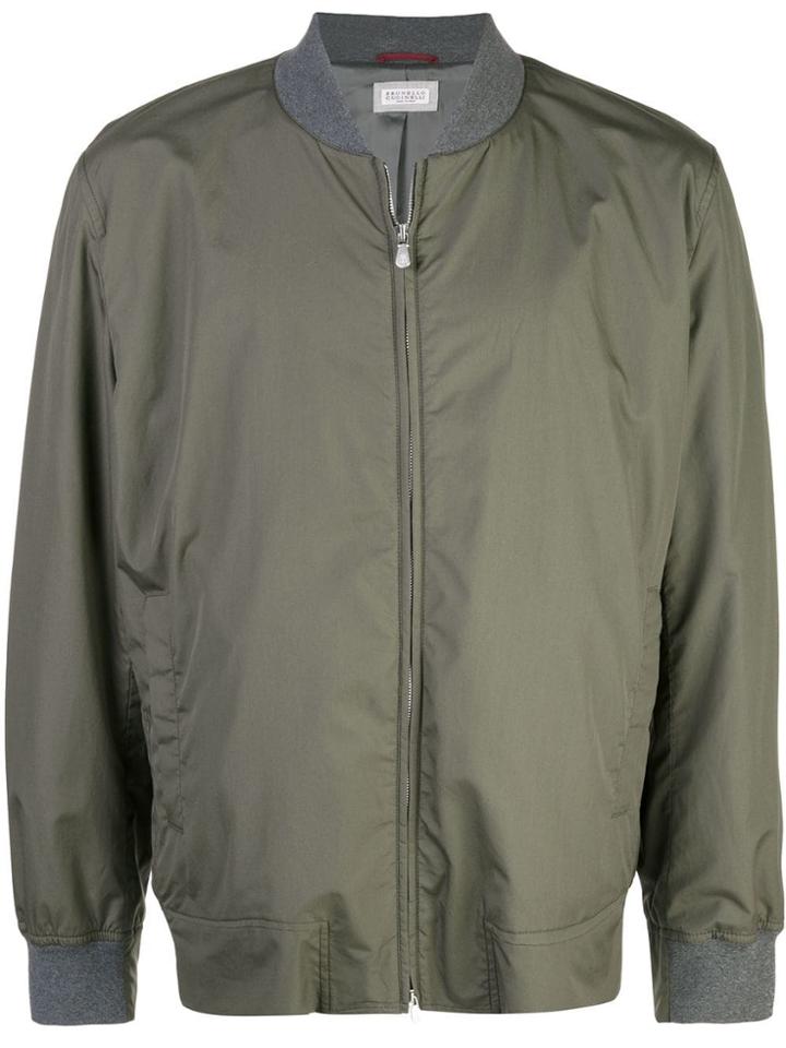 Brunello Cucinelli Zip-up Bomber Jacket - Green