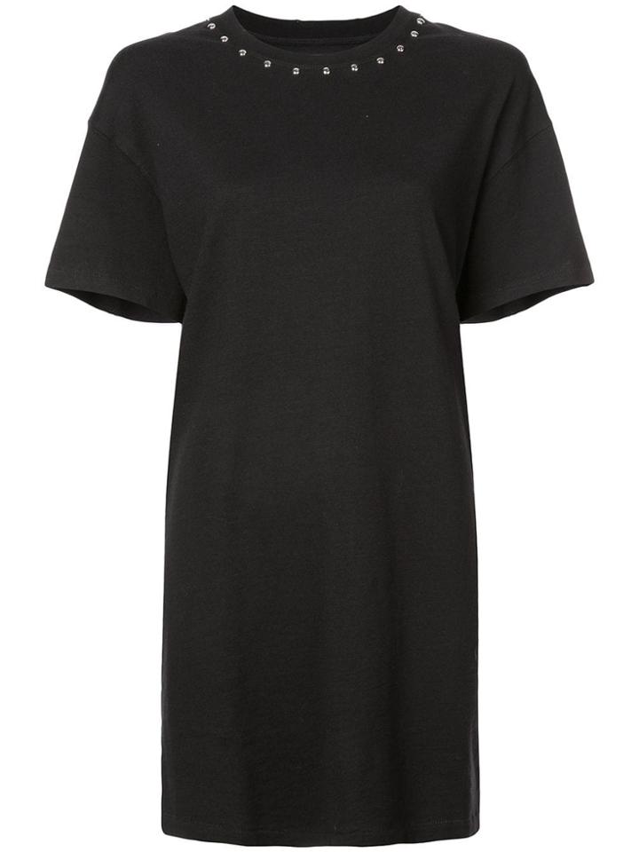 Current/elliott Studded T-shirt Dress - Black