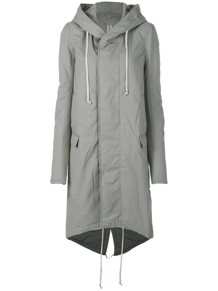 Rick Owens Drkshdw Hooded Coat - Grey