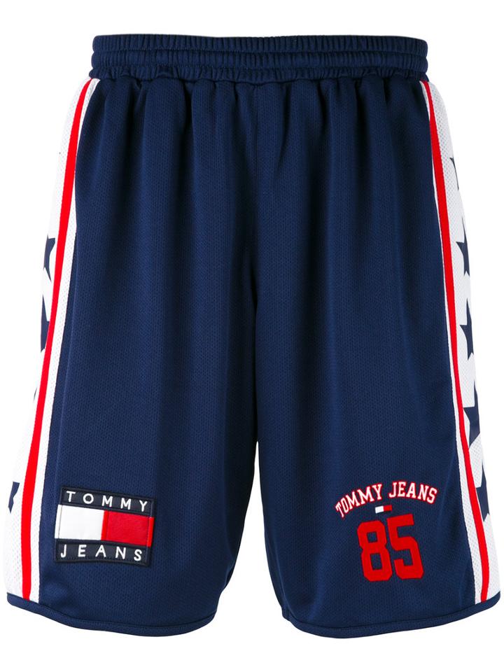 Mesh Shorts - Men - Polyester - L, Blue, Polyester, Tommy Jeans