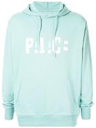 Palace Logo Print Hoodie - Green
