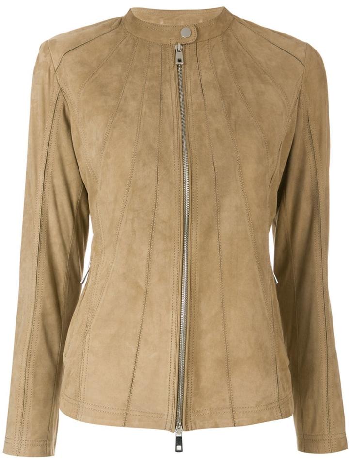 Desa 1972 Suede Fitted Jacket - Neutrals