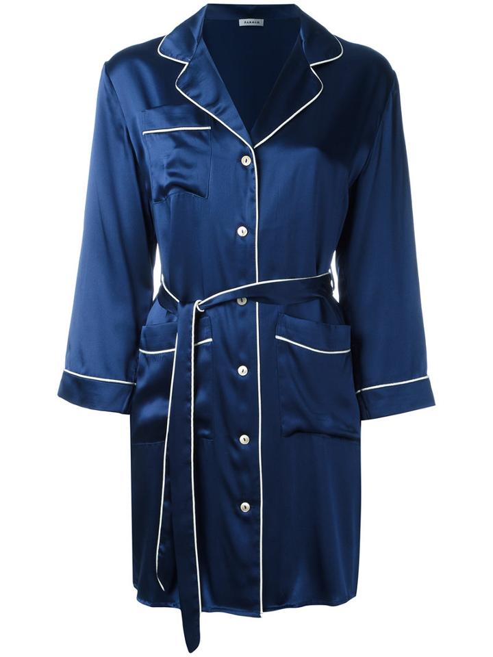 P.a.r.o.s.h. - Wrap Over Dress - Women - Silk - M, Women's, Blue, Silk