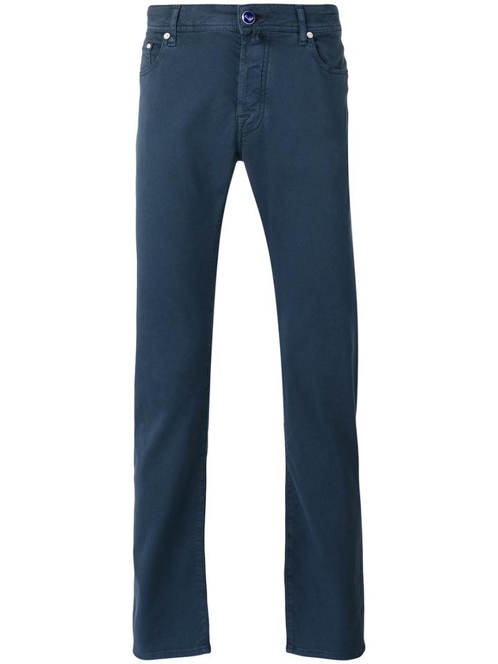 Jacob Cohen Classic Chinos, Men's, Size: 34, Blue, Cotton/lyocell/spandex/elastane