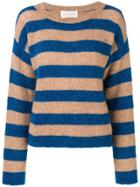 Chiara Bertani Striped Knit Sweater - Neutrals