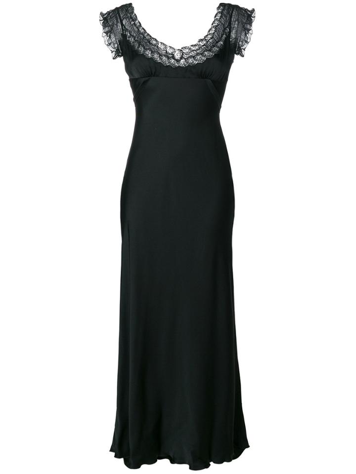 Prada Vintage Lace Panel Dress - Black