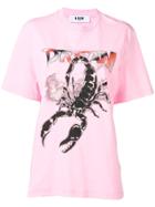 Msgm Dream Scorpion Print T-shirt - Pink