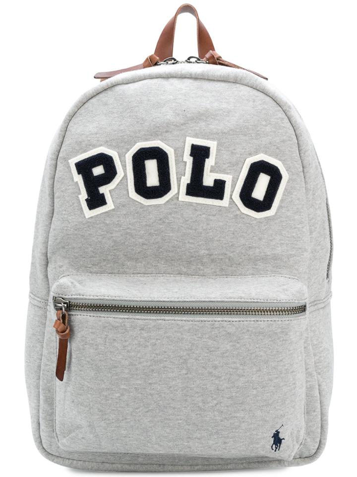Polo Ralph Lauren Patch Embroidered Backpack - Grey