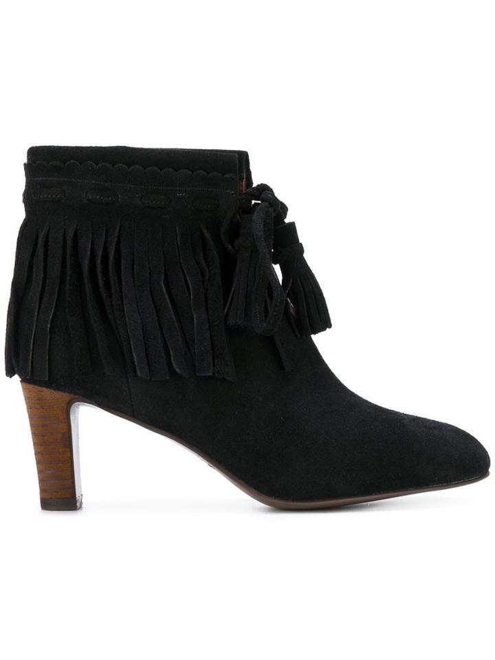 See By Chloé Fringed Ankle Boots - Black