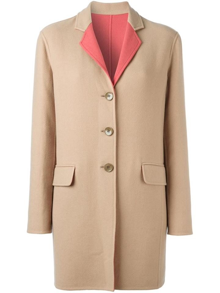 Etro Contrast Collar Single Breasted Coat