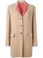 Etro Contrast Collar Single Breasted Coat
