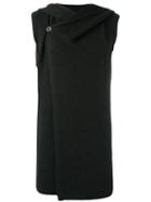 Rick Owens Sleeveless Knit Hoodie, Men's, Size: Medium, Grey, Nylon/cashmere/wool