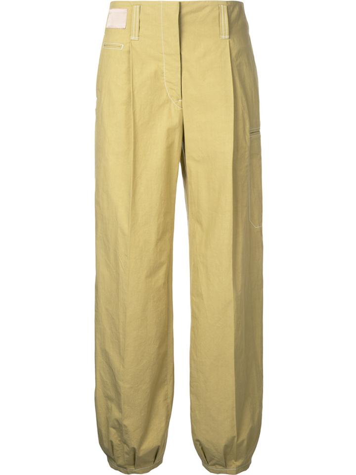 Lemaire Flared Trousers - Yellow & Orange