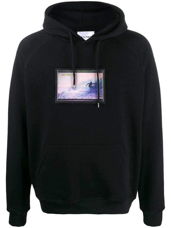 The Silted Company Detachable Surf Scene Hoodie - Black