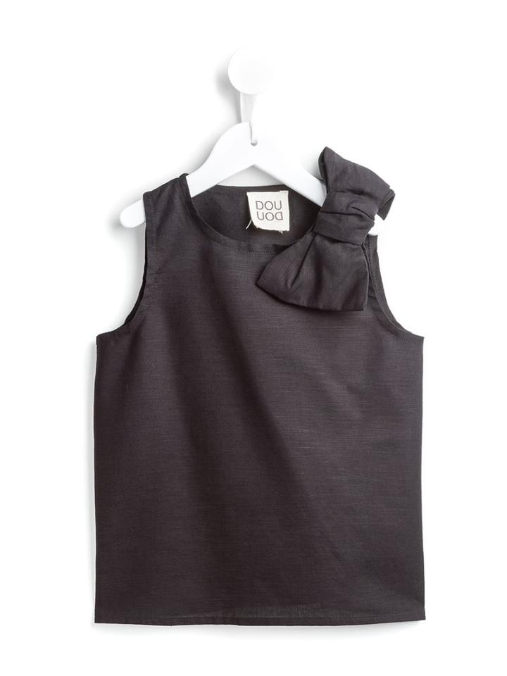 Douuod Kids 'pianoforte' Bow Detail Top, Toddler Girl's, Size: 4 Yrs, Black