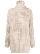 Incentive! Cashmere Waffle-knit Turtleneck Jumper - Neutrals