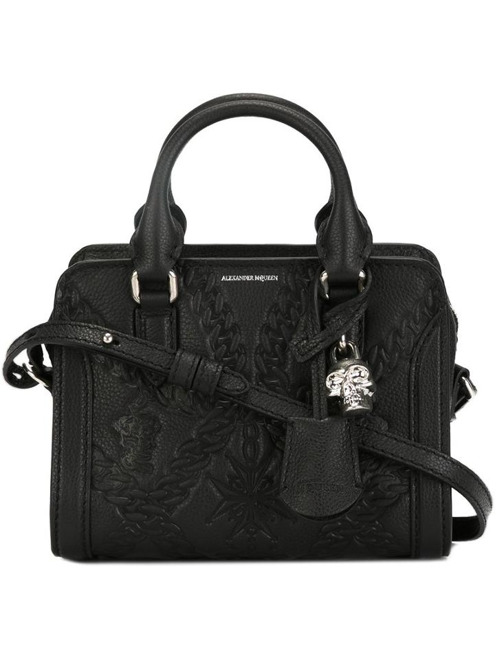Alexander Mcqueen - 'padlock' Tote - Women - Calf Leather - One Size, Black, Calf Leather