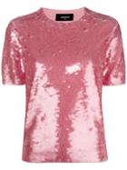 Dsquared2 Sequin-embellished Top - Pink & Purple