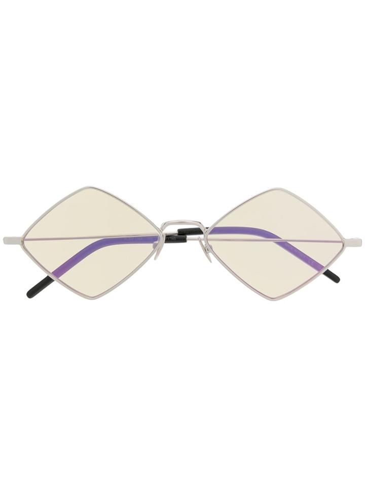 Saint Laurent Eyewear Diamond Frames Sunglasses - Silver
