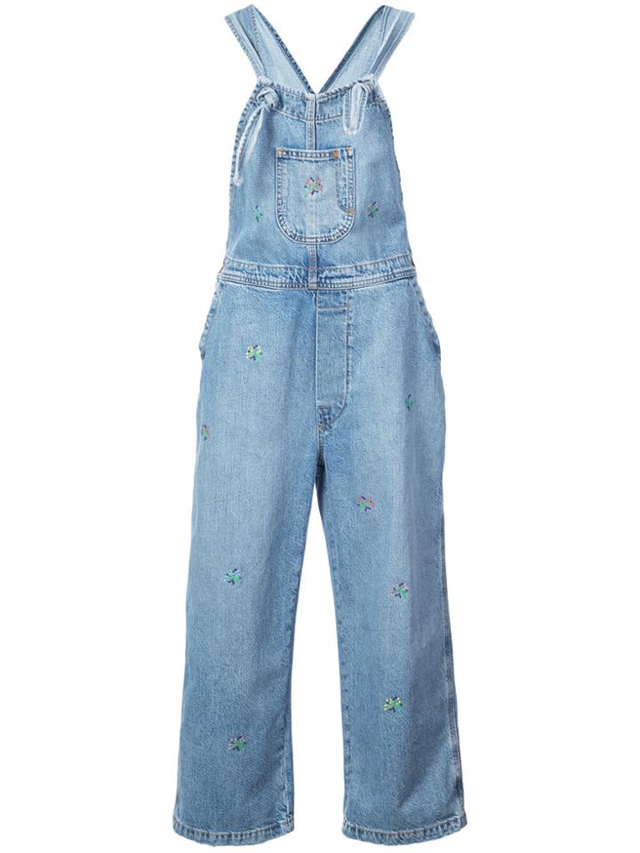 The Great Embroidered Shop Overalls - Blue