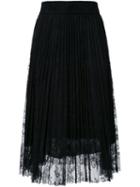 Philosophy Di Lorenzo Serafini Pleated Lace Overlay Skirt