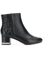 Michael Michael Kors Quilted Panel Ankle Boots - Black