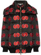 Stella Mccartney S Embroidered Hooded Puffer Jacket - Black
