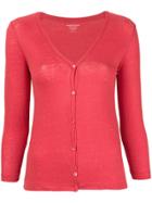 Majestic Filatures V-neck Cardigan - Red