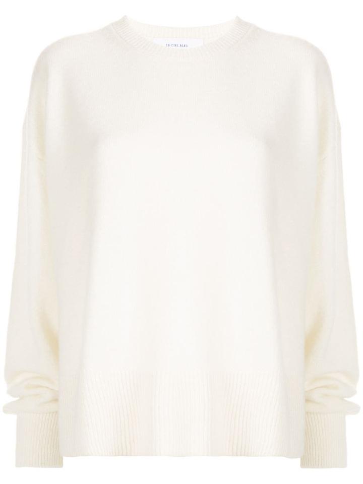 Le Ciel Bleu Crew Neck Jumper - White