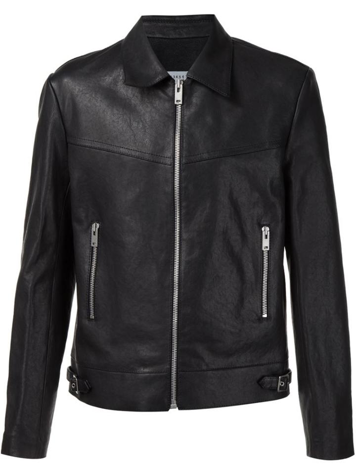 Maison Margiela Casual Jacket, Men's, Size: 50, Black, Leather