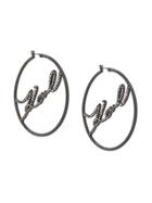 Karl Lagerfeld Karl Hoop Earrings - Metallic