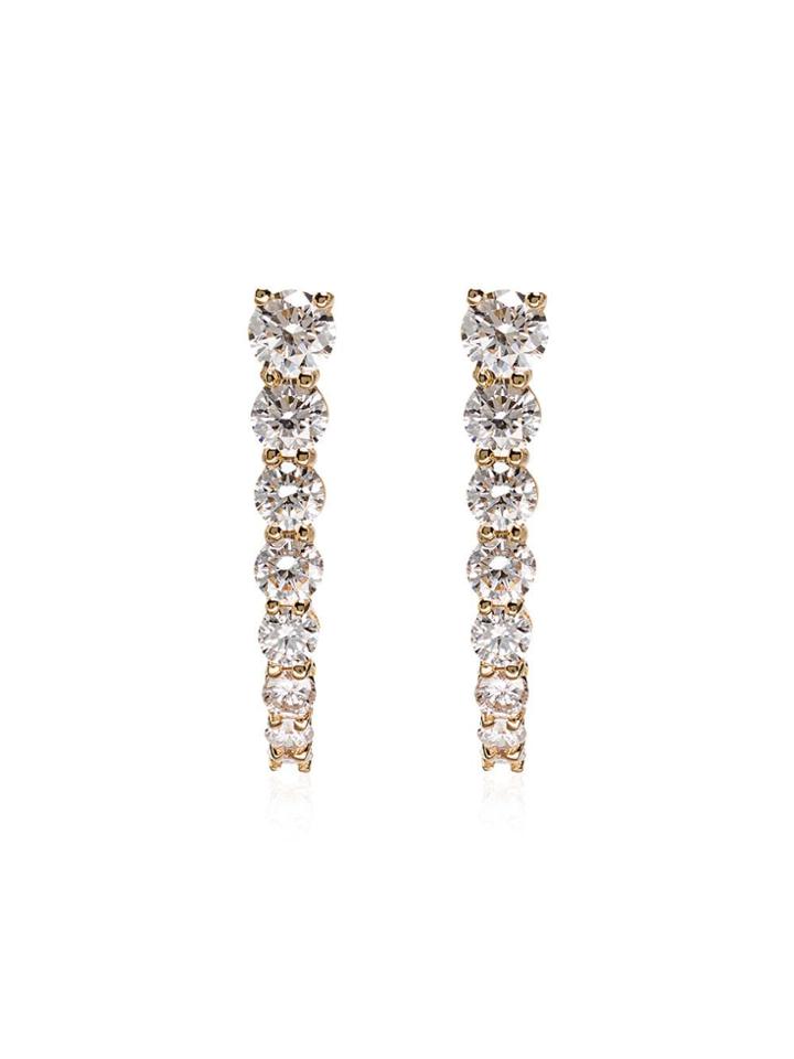 Melissa Kaye 18kt Yellow Gold Aria Hook Diamond Earrings