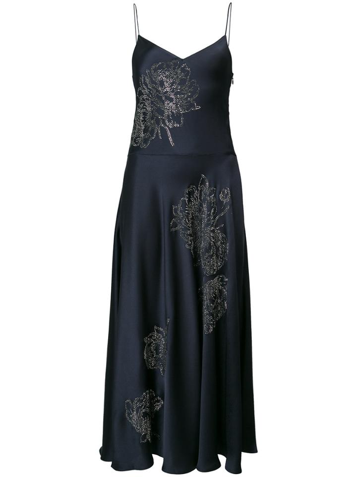 Stella Mccartney Crystal Floral Dress - Blue