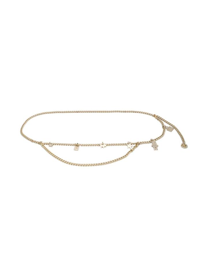 Elisabetta Franchi La Mia Bambina Teen Charms Belt - Metallic