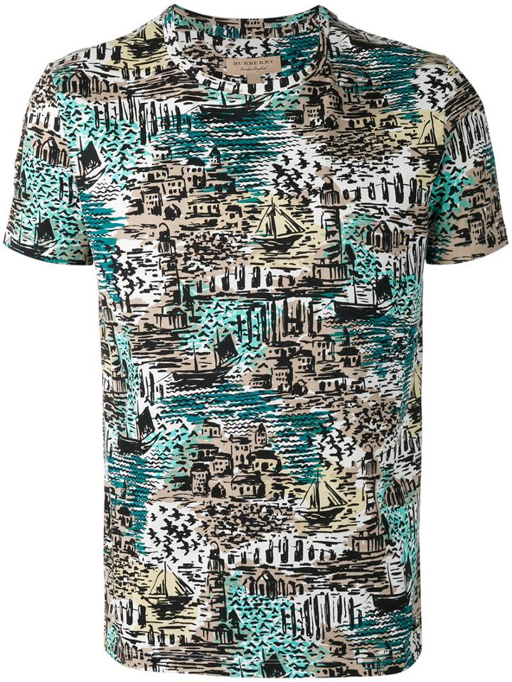 Burberry - British Seaside Print T-shirt - Men - Cotton - S, Green, Cotton