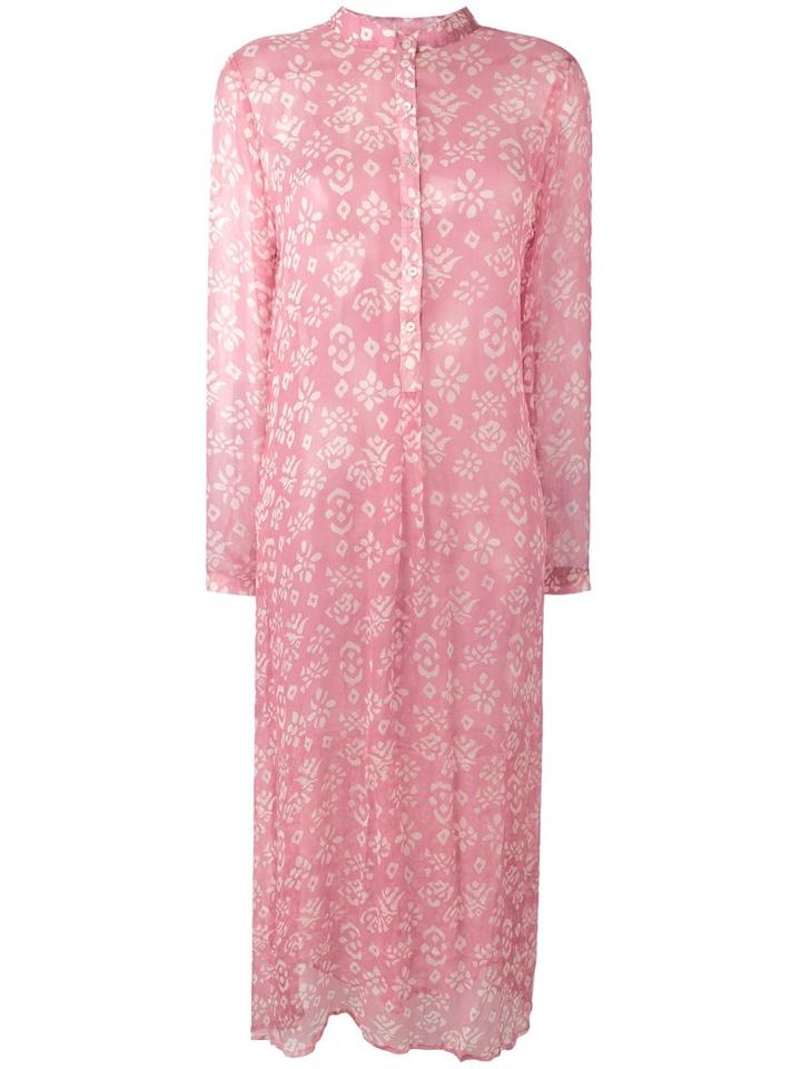 Cloe Cassandro Sheer Longsleeved Cover-up, Women's, Pink/purple, Silk