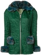 Jean Paul Gaultier Pre-owned Microship Quilt Fitted Jacket - Green