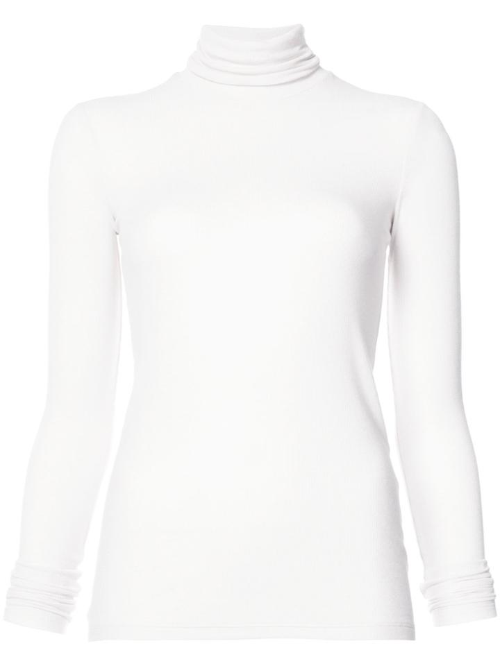 Atm Anthony Thomas Melillo Modal Mock Neck Jersey Top - White