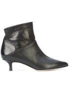 Tibi Kitten Heel Ankle Boots - Black