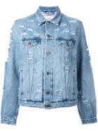 Forte Couture Yeah Distressed Denim Jacket, Women's, Size: Medium, Blue, Cotton