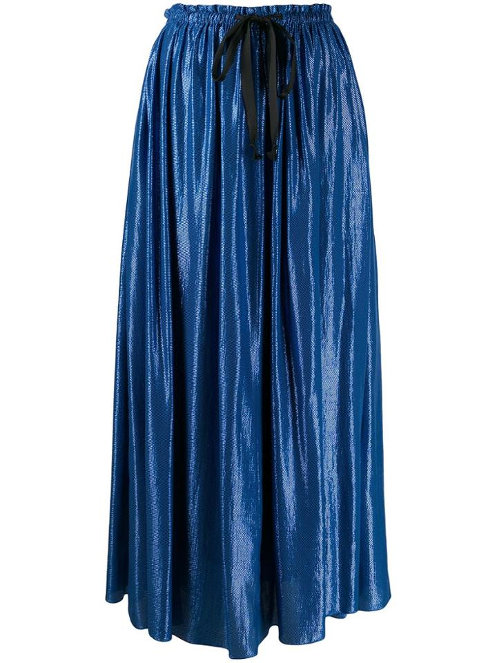 Forte Forte Elasticated Waistband Maxi Skirt - Blue